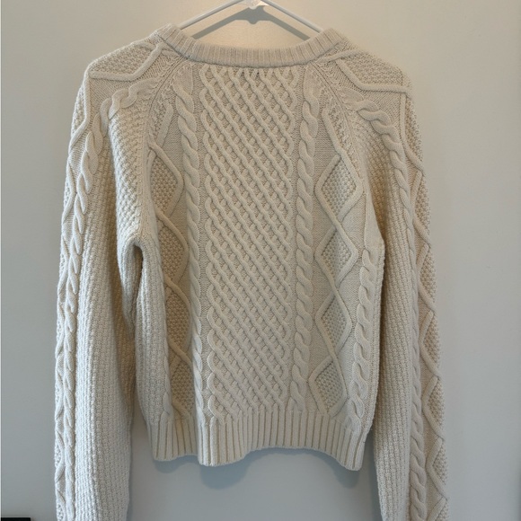 Sunday best cream cropped peggy sweater major cable - Picture 2 of 3